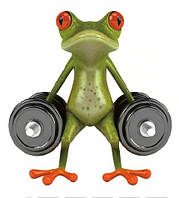 Декоративна наклейка для будинку Жаба спортсмен