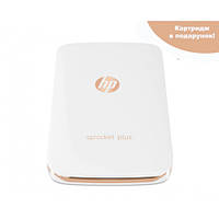 Фотопринтер портативный HP Sprocket Plus Photo Print White + Набор бумаги в Подарок!