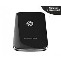 Фотопринтер портативный HP Sprocket Plus Photo Print Black + Набор бумаги в Подарок!