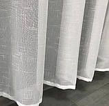 Тюль на люверсах з льону якісний білий, фото 5