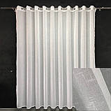 Тюль на люверсах з льону якісний білий, фото 3