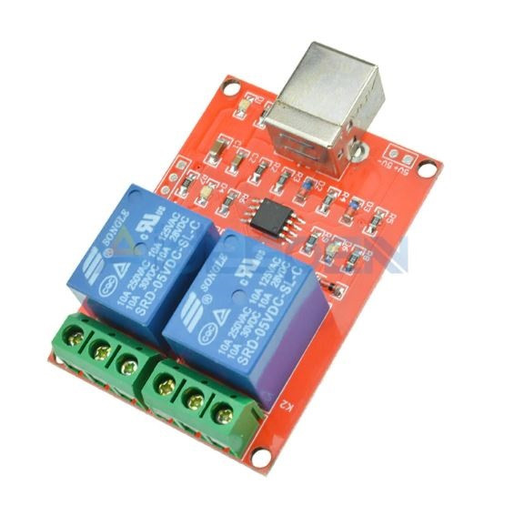 USB-реле для ПК, розумний дім, 2х 12V USB