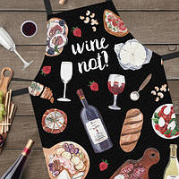 Фартух повнокольоровий Сolorful Wine not?  75х51 см (FRTC_21M008)