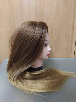 Професійна навчальна голова манекен для зачісок 30% натуральних волосся, Y65-OD-11, фото 2