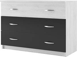 Комод з ДСП в спальню, вітальню, дитячу Соня антрацит/артвуд світлий Світ Меблів