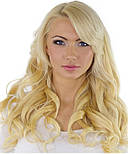Волосся на шпильках 50 см. Колір #60 Холодний блонд, фото 3