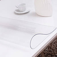 М'яке гнучке скло на стіл Силіконова скатертину Soft Glass (3.0х1.4м) товщина 1.5 мм Прозора