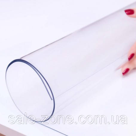 М'яке гнучке скло на стіл Силіконова скатертину Soft Glass (3.5х1.4м) товщина 1.5 мм Прозора