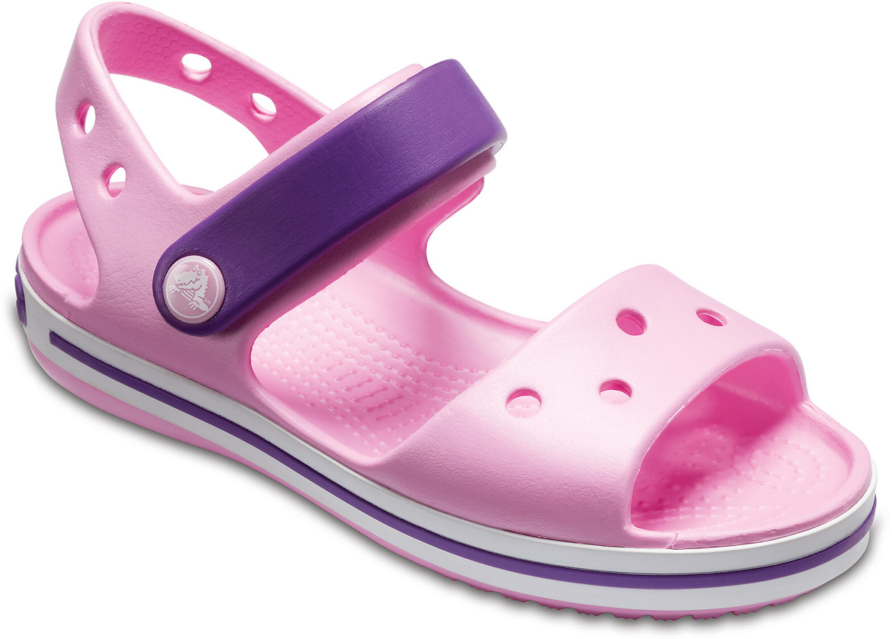 Босоніжки сандалії для дівчинки Крокси Крокбенд оригінал / Crocs Kids Crocband Sandal (12856), Рожеві