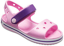 Босоніжки сандалії для дівчинки Крокси Крокбенд оригінал / Crocs Kids Crocband Sandal (12856), Рожеві