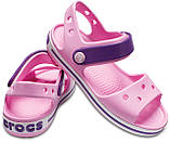 Босоніжки сандалії для дівчинки Крокси Крокбенд оригінал / Crocs Kids Crocband Sandal (12856), Рожеві, фото 2