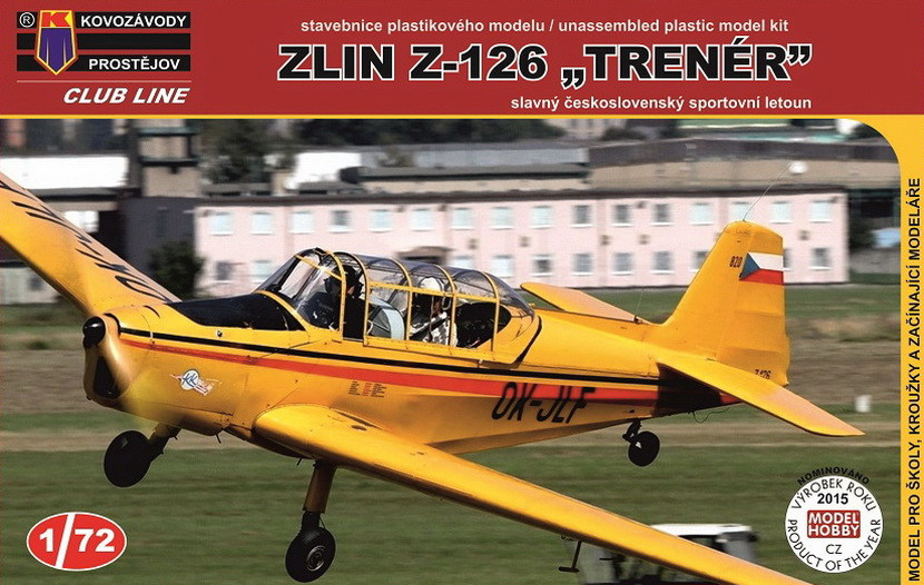 Пластикова модель 1/72 Kovozavody Prostejov 0001 Zlin Z-126 Trener "Sumperk Aeroclub", фото 1