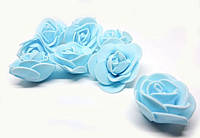 Декоративные розочки для сувенирных изделий голубые 100 шт