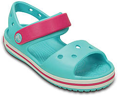 Босоніжки, сандалі для дівчинки Крокси Крокбэнд оригінал / Crocs Kids Crocband Sandal (12856), Блакитні