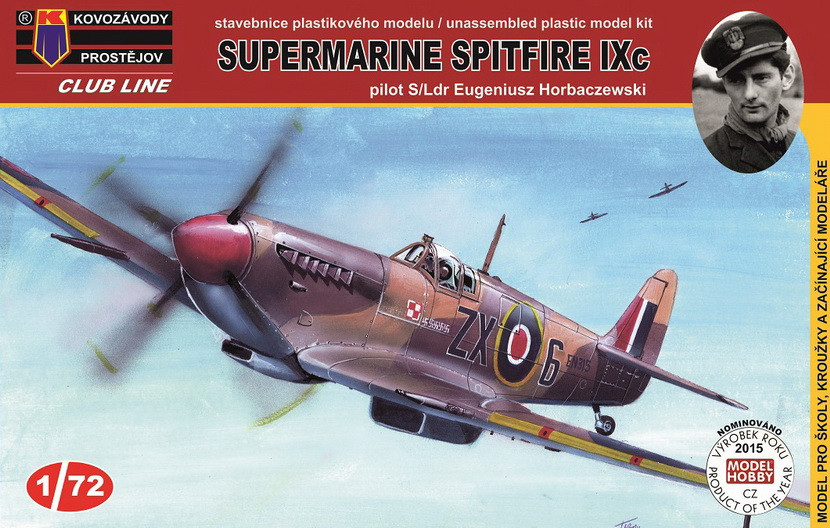Пластикова модель 1/72 Kovozavody Prostejov 0004 Британський винищувач Supermarine Spitfire Mk.IXC
