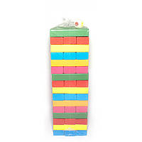 Игра настольная Дженга цветная деревянная 48 брусков