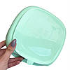 Тарілка дитяча силіконова секційна на присосці (мята), посуд для дітей силіконовий, фото 5