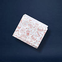 Бумажная упаковка уголок для гамбургера бургера 170х170 мм. 1000шт./упаковка