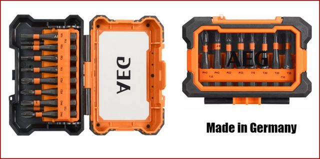 Набір отверточних ударних біт AEG 50 мм HEX - 1/4" 10 шт AAKSD10