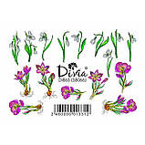 Наклейки на нігті Divia "Слайдер дизайн" на білій підложці Di865 №SB066, фото 2