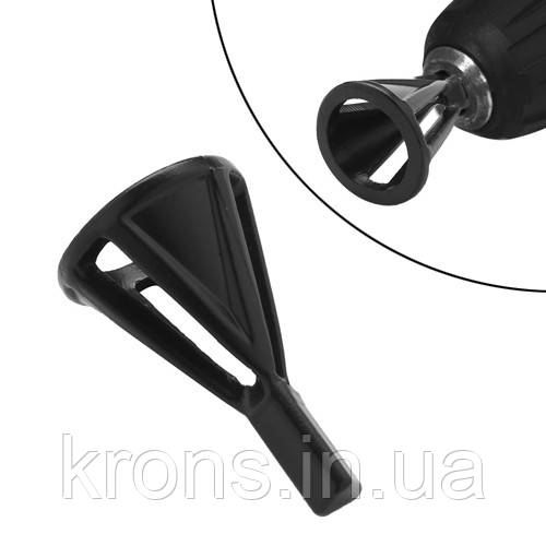 Насадка на дриль для зняття фаски задирок 3-гранна, нержавійка, фото 1