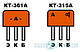 КТ315А транзистор NPN (100 мА 25В) (h21е: 30-120) 0,15W, фото 3