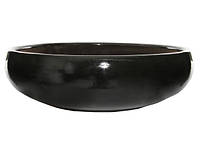 Вазон керамический Shishi "Круглая чаша", черный; d 40 см, h 13 cм. Рапродажа - брак