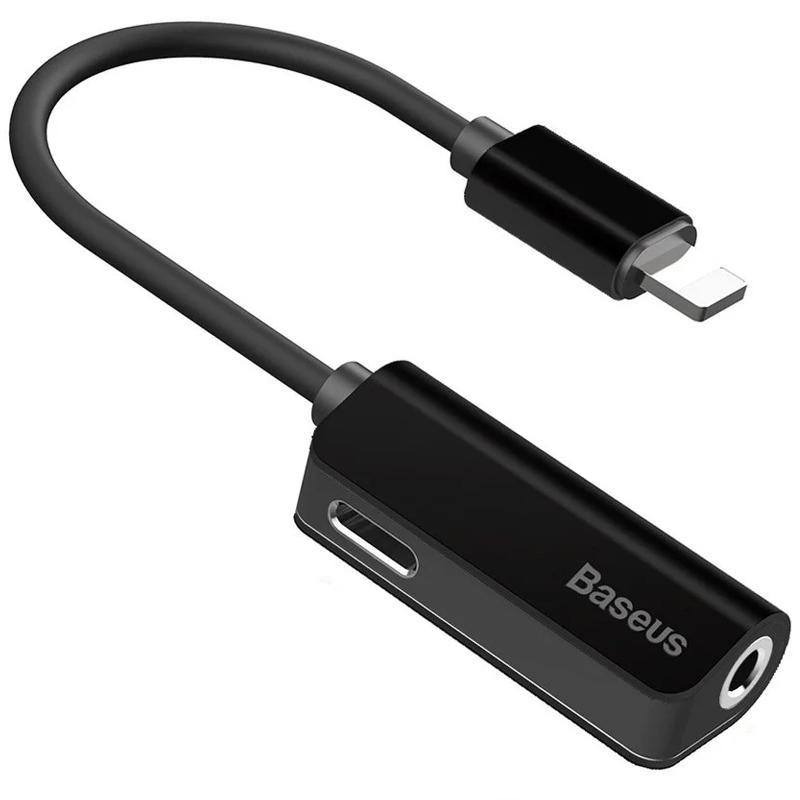 Перехідник адаптер Baseus L32 Lightning-3.5мм 1.5A Female CALL32-01 Black