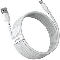 Кабель Baseus Simple Wisdom Cable USB to Type-C Kit 5A 1.5m 2PCS-Set TZCATZJ-02 White, фото 2