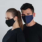 Маска багаторазова захисна для обличчя з бавовни PM2.5 3 Layers, фото 3