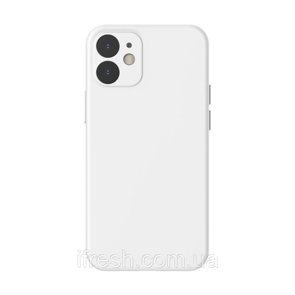 Чохол Baseus для iPhone 12 Liquid Silica Gel, Ivory white (WIAPIPH61N-YT02)