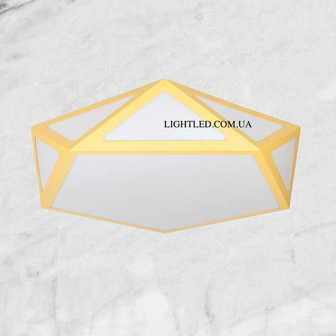 Желтая 52см светодиодная люстра с пультом (52-L67 yellow), фото 2