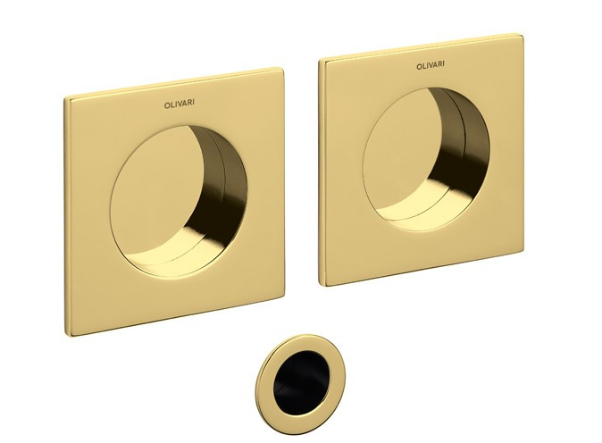 Ручка для розсувних дверей Olivari GIOTTO Q CO без поворотника ZL золото глянсове (Італія), фото 1