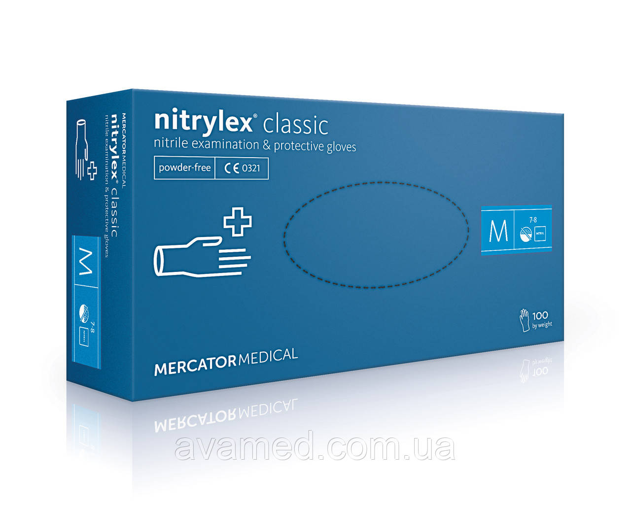 Рукавички Nitrylex BASIC №200, нітрилові оглядові нестерильні, неопудрені