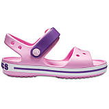 Босоніжки сандалії для дівчинки Крокси Крокбенд оригінал / Crocs Kids Crocband Sandal (12856), Рожеві, фото 4