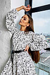 Стильне гламурне плаття біло чорне, розміри S-M/L-XL, фото 2