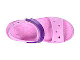 Босоніжки сандалії для дівчинки Крокси Крокбенд оригінал / Crocs Kids Crocband Sandal (12856), Рожеві, фото 5