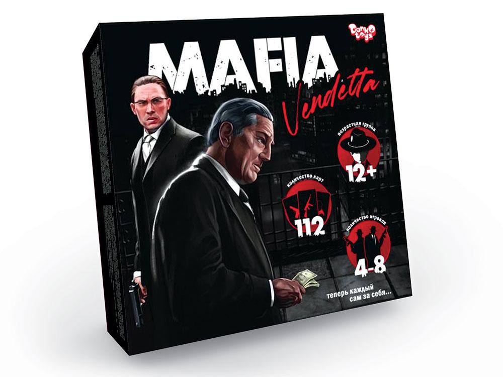 Настільна гра Мафія Вендетта Mafia Vendetta Danko Toys MAF-01-01 для всієї родини дорослі діти фішки планшетки карти