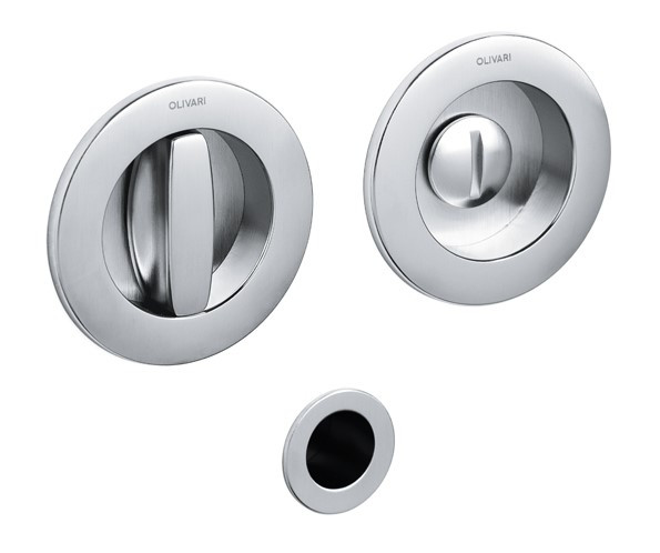 Ручка для розсувних дверей Olivari GIOTTO З кругла хром матовий (Італія)