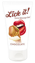 Лубрикант на водній основі з ароматом шоколаду Lick It! Chocolate, 50 мл
