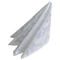 Салфетка сервировочная 45*45 из ткани Мати разных расцветок белая завиток