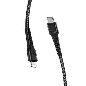 Кабель для зарядки телефона/ смартфона Borofone BU21 Dragon PD Type-C - Lightning 3 А 1.2 м Чорний, фото 1