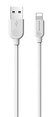 Кабель для зарядки телефона/ смартфона Borofone BX14 LinkJet USB - Lightning 2.4 А 1 м Білий, фото 4