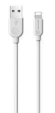 Кабель для зарядки телефона/ смартфона Borofone BX14 LinkJet USB - Lightning 2.4 А 2 м Білий, фото 3