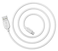 Кабель для зарядки телефона/ смартфона Borofone BX14 LinkJet USB - Micro-USB 2.4 А 1 м Білий, фото 3
