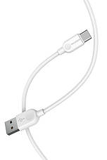 Кабель для зарядки телефона/ смартфона Borofone BX14 LinkJet USB - Type-C 2.4 А 1 м Білий, фото 6