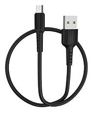 Кабель для зарядки телефона/ смартфона Borofone BX16 Easy USB - Micro-USB 2 А 1 м Чорний, фото 3