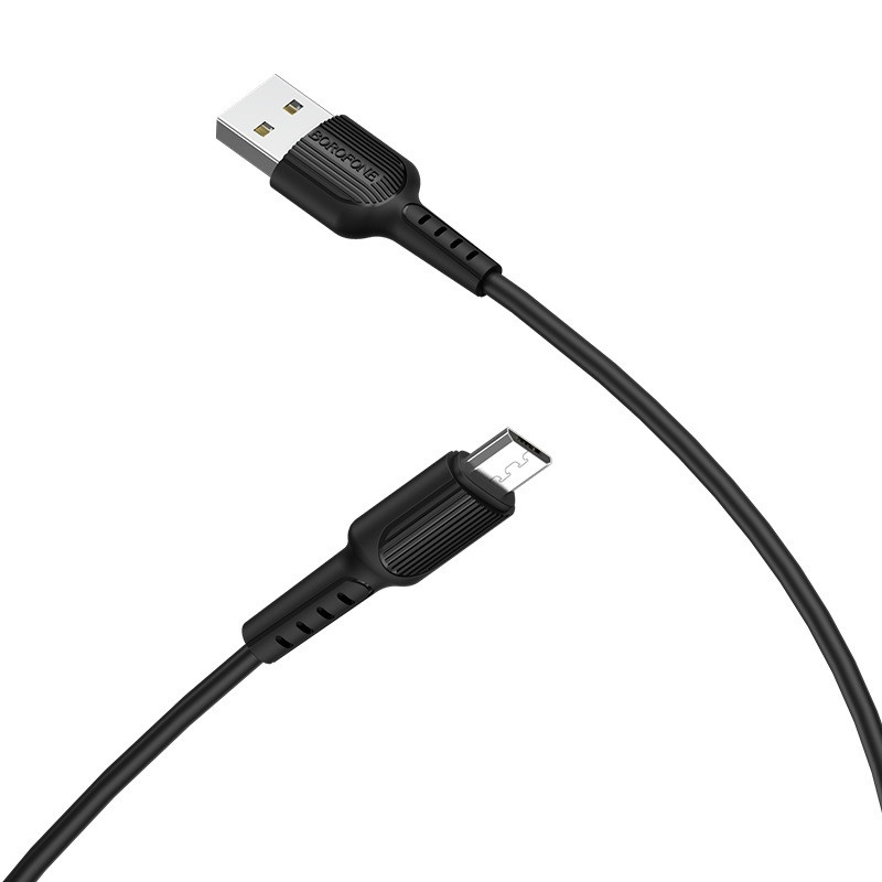 Кабель для зарядки телефона/ смартфона Borofone BX16 Easy USB - Micro-USB 2 А 1 м Чорний
