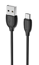 Кабель для зарядки телефона/ смартфона Borofone BX19 Benefit USB - Micro-USB 1.3 А 1 м Чорний, фото 3