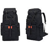 Рюкзак туристичний похідний Travel Military K1005 70 л, чорний (SH014642), фото 2